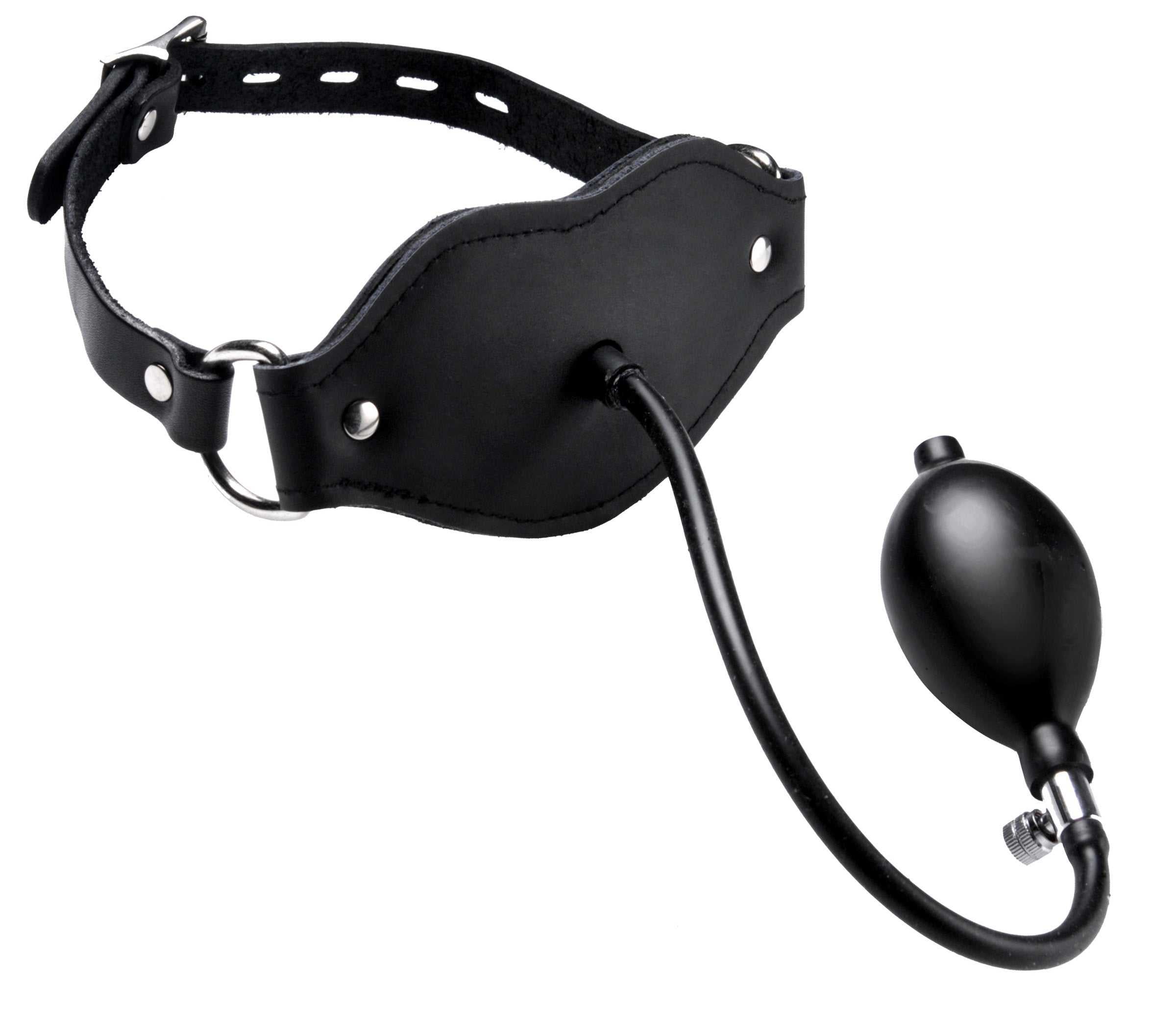 Silencer Inflatable Locking Penis Gag - Black Luxe Ember Essentials