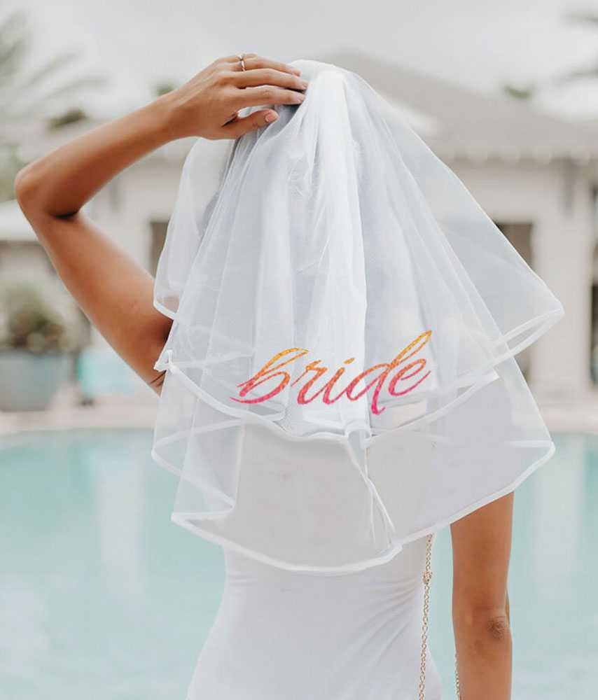 Glitterati Bride Veil - White Luxe Ember Essentials