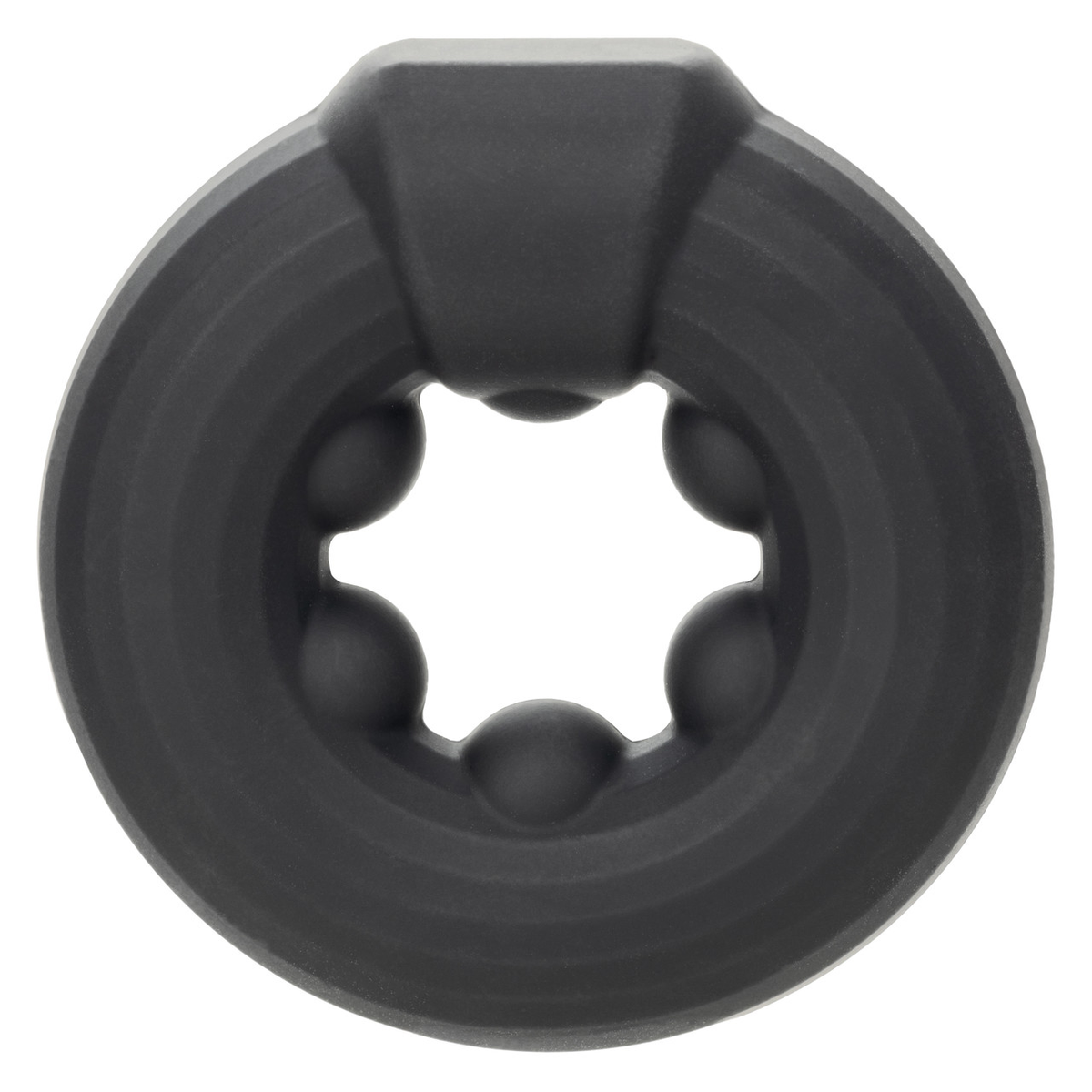 "Alpha Liquid Silicone Beaded Optimum Ring Black SE1491052"