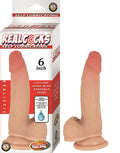 Realcocks Self Lubricating Dong - 6 Inch - Flesh Luxe Ember Essentials