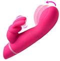 "Come Hither Silicone Rabbit Vibrator - Pink BNG-AH793"