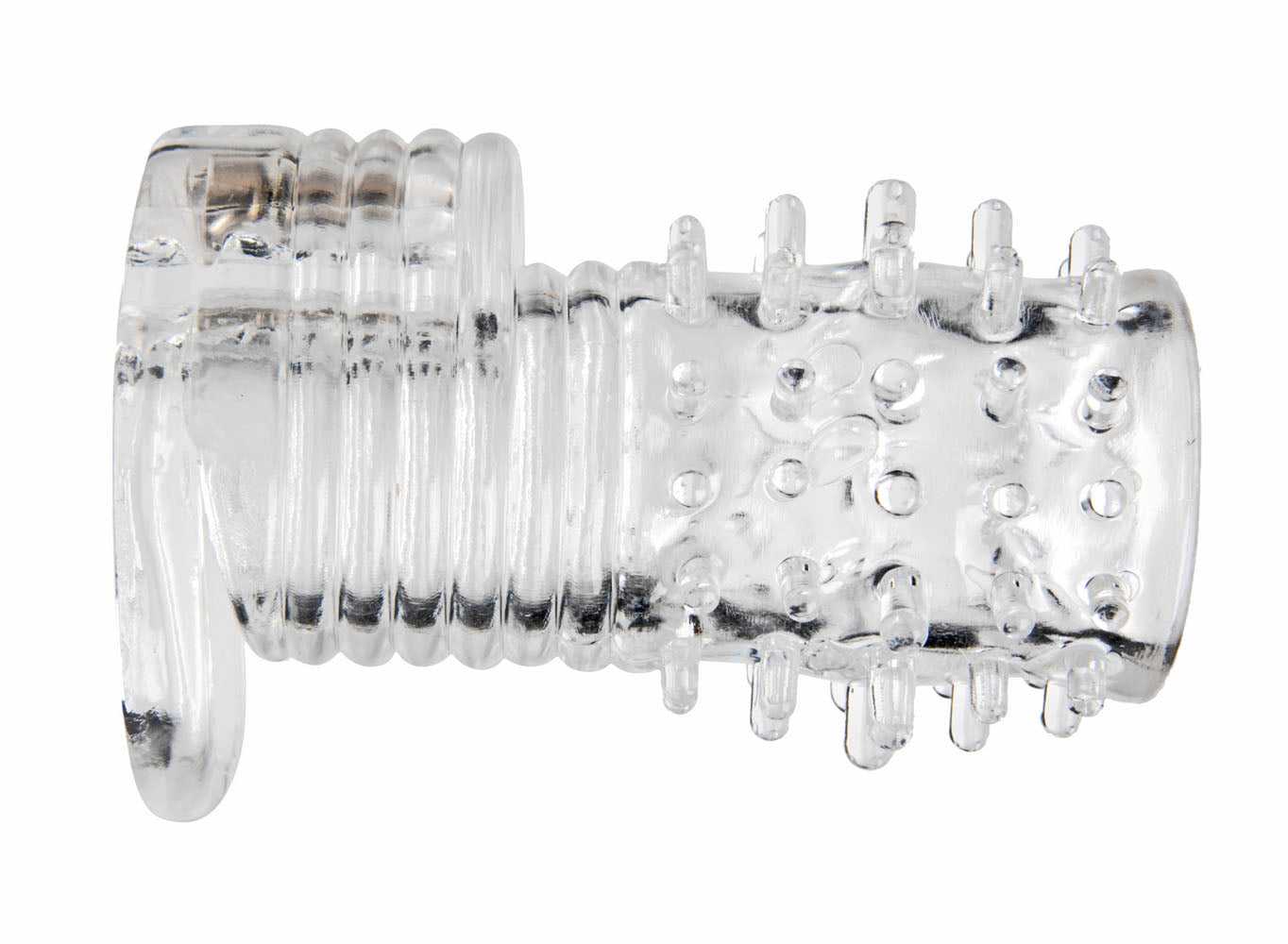 Clear Sensations Vibrating Textured Sleeve Luxe Ember Essentials