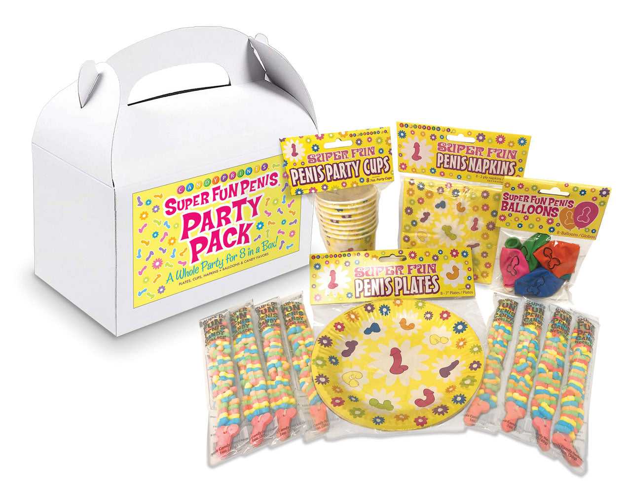 Super Fun Penis Party Pack! 40pc Luxe Ember Essentials