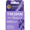 Trojan Her Pleasure Sensations Lubricated Condoms - 3 Pack Luxe Ember Essentials