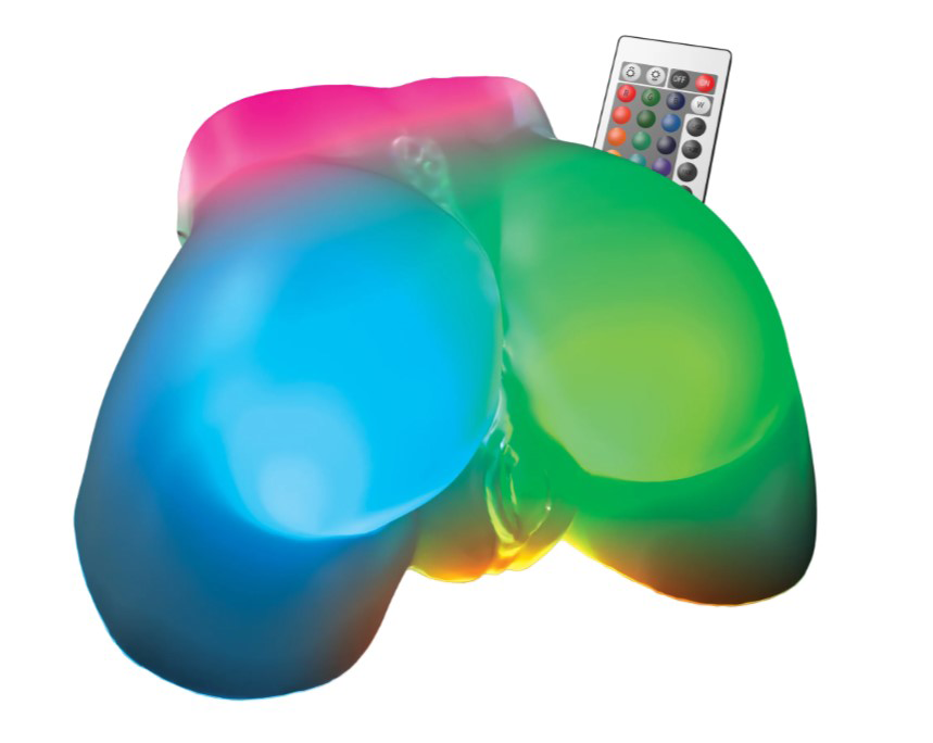 "Pdx Elite After Dark Series Go-Go Booty Led Mega Masturbator - Frosted PDRD633-20"