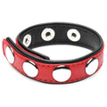Cock Gear Leather Speed Snap Cock Ring - Red Luxe Ember Essentials