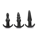 4 Piece Vibrating Anal Plug Set - Black Luxe Ember Essentials