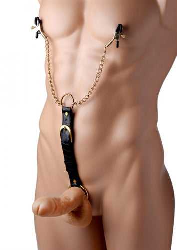 Penitentiary Nipple Clamps and Cockring Set Luxe Ember Essentials