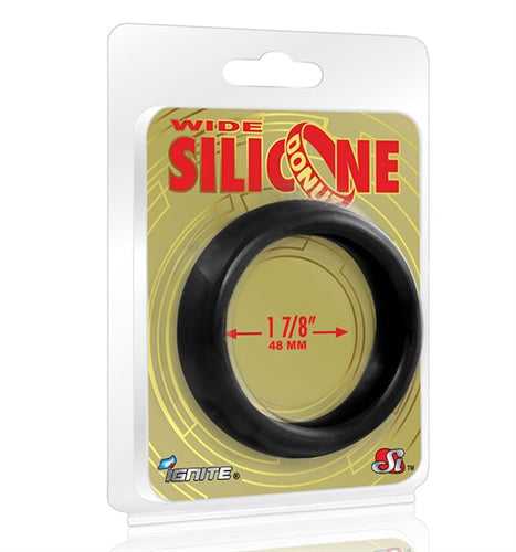 Wide Silicone Donut - Black - 1.88-Inch Diameter Luxe Ember Essentials