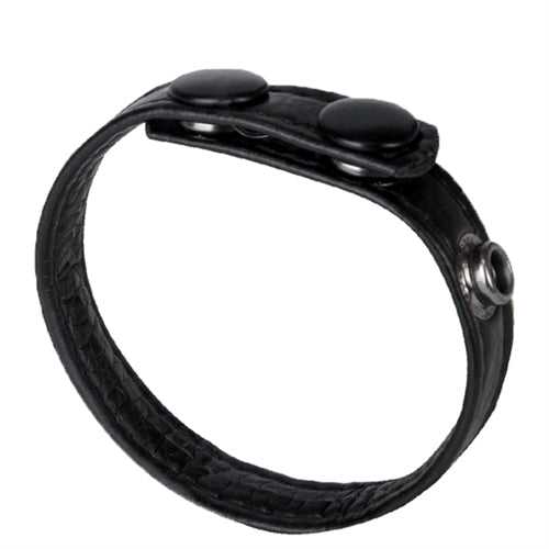 The Macho Collection 3-Snap Cock Ring - Black Luxe Ember Essentials