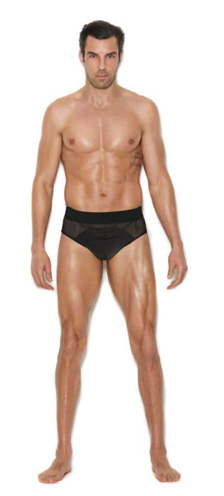 Men's Mesh and Lycra Jock Strap - Large/xlarge - Black Luxe Ember Essentials