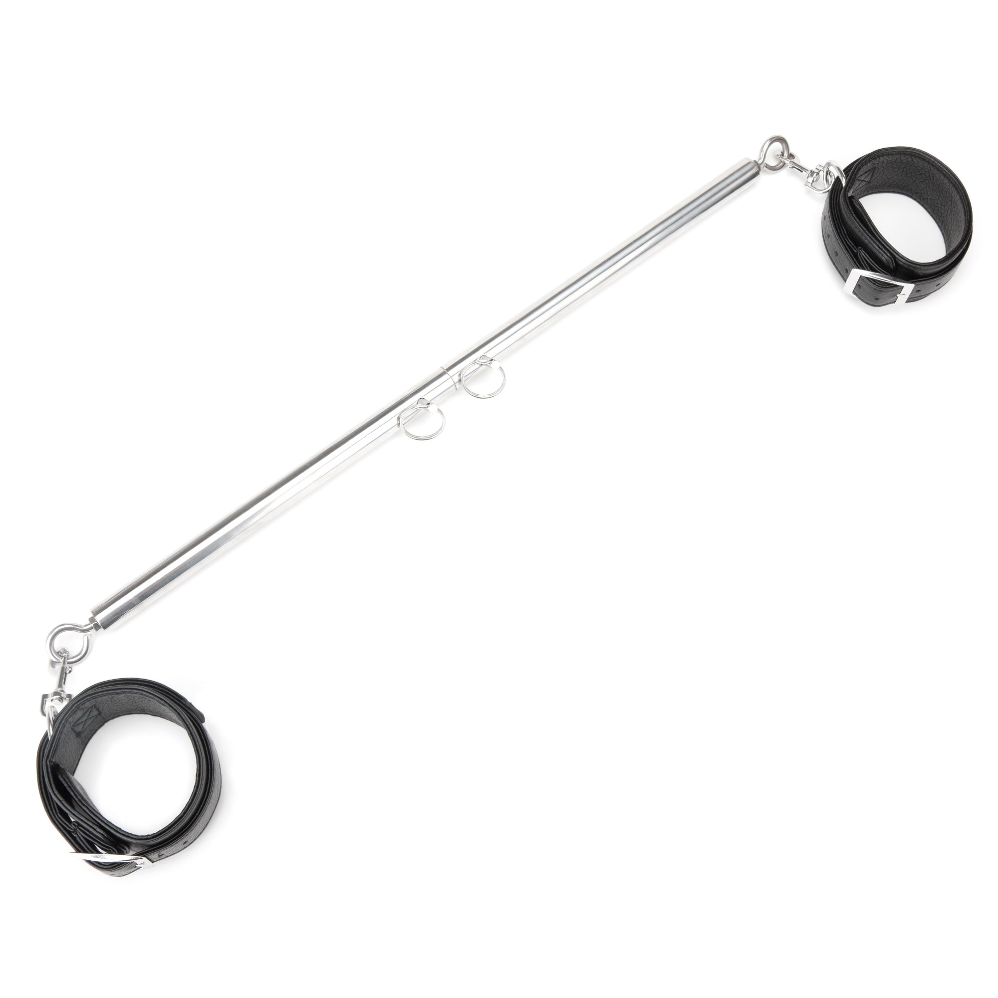 Expandable Spreader Bar Set 24 Inches - 36 Inches With Detachable Leatherette Cuffs Luxe Ember Essentials
