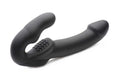 Evoke Rechargeable Vibrating Silicone Strapless Strap on - Black Luxe Ember Essentials