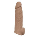 Natural Realskin Vibrating Penis Xtender - Brown Luxe Ember Essentials