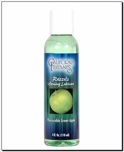 Razzels Warming Lubricant - Pleasurable Green Apple - 4 Oz. Bottle Luxe Ember Essentials