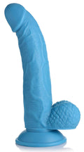 Pop Pecker 7.5 Inch Dildo With Balls - Blue Luxe Ember Essentials