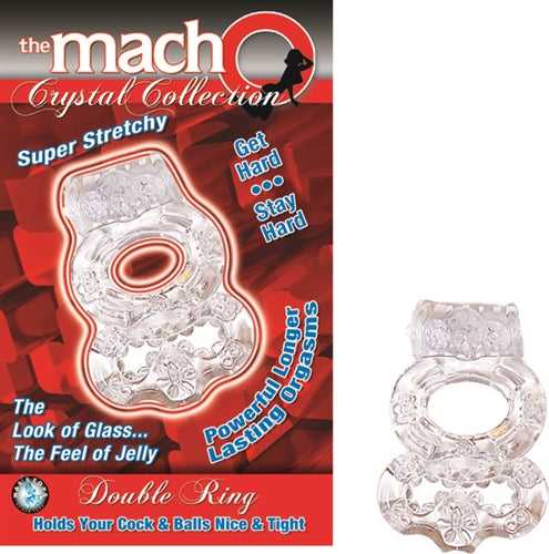 The Macho Crystal Collection-Double Ring-Clear Luxe Ember Essentials