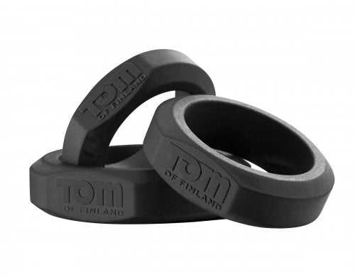 Tom of Fin 3 Pieces Silicone Cock Ring Set Luxe Ember Essentials