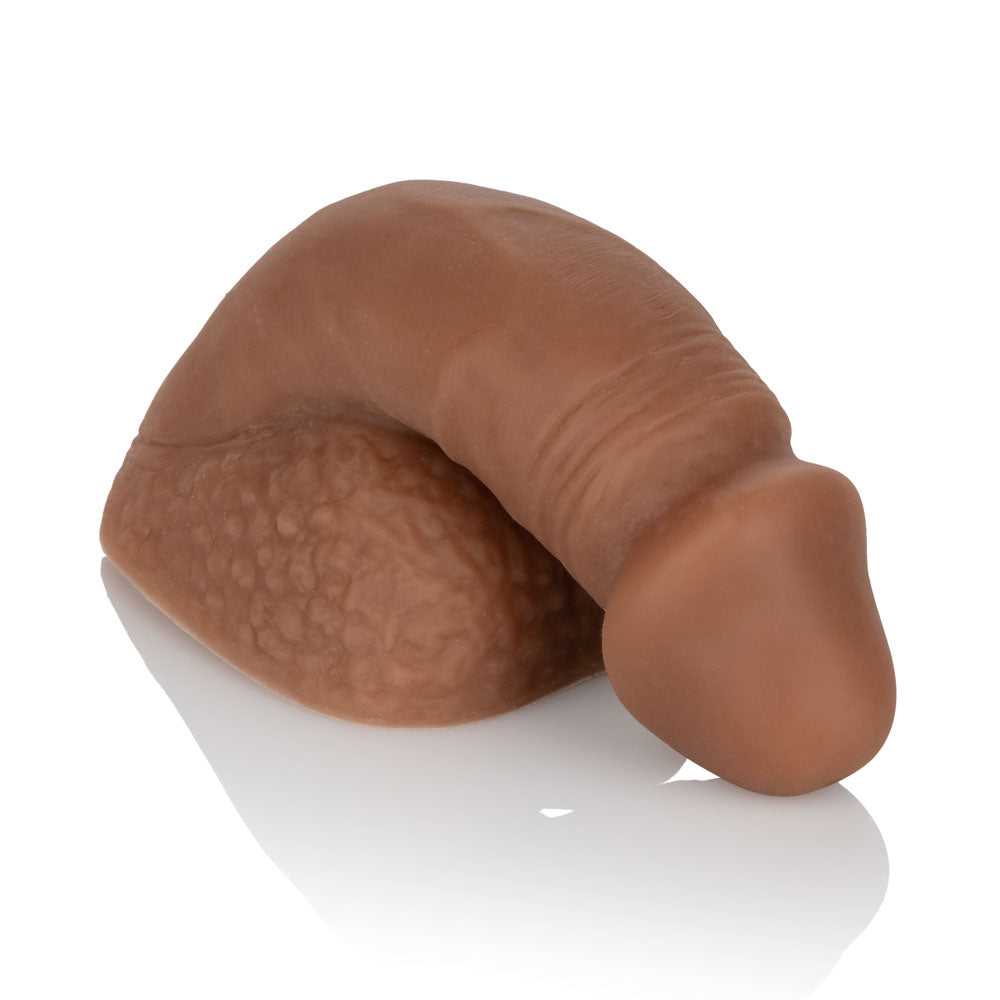 Packer Gear 4" Silicone Packing Penis -Brown Luxe Ember Essentials