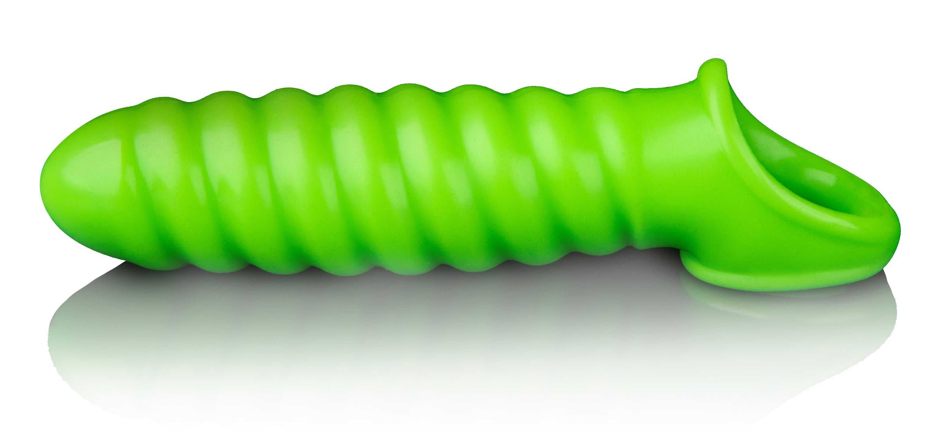 Swirl Stretchy Penis Sleeve - Glow in the Dark Luxe Ember Essentials