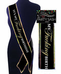 iT's My Fucking Birthday Sash - Black Luxe Ember Essentials