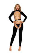 Bodystocking and Belt Dmnd - One Size - Black Luxe Ember Essentials