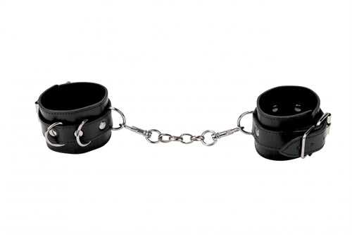 Leather Cuffs for Hands and Ankles - Black Luxe Ember Essentials