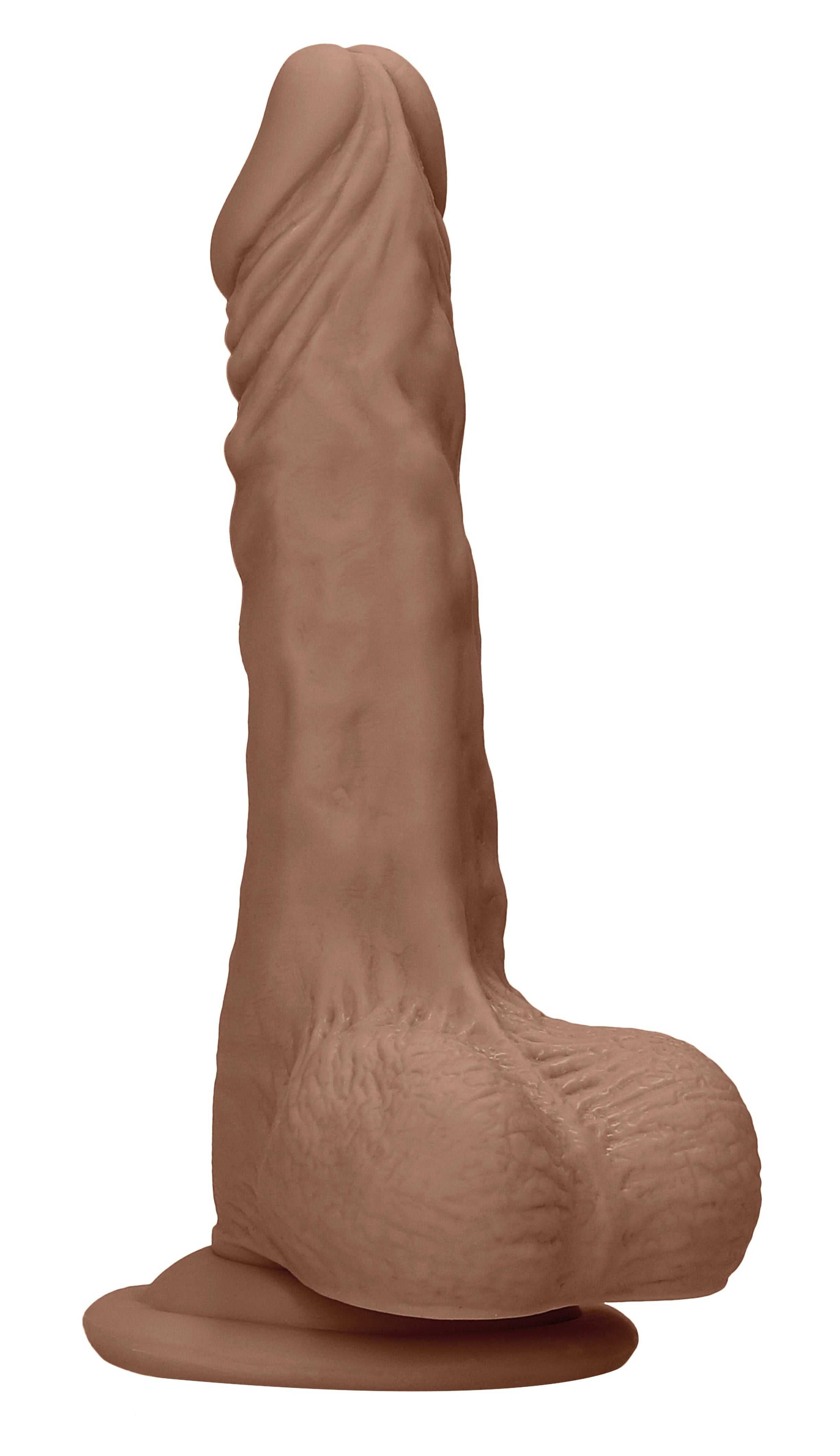 7 Inch Dong With Testicles - Tan Luxe Ember Essentials