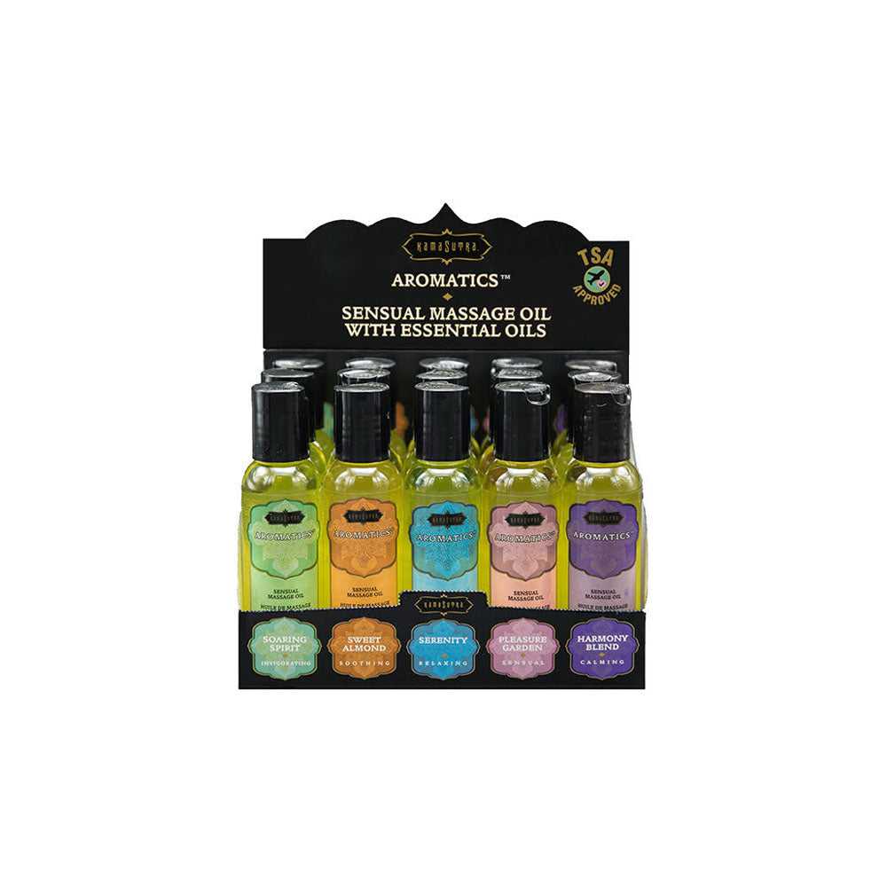 Aromatic Massage Oil Pre- Pack Display - 15 Pieces Luxe Ember Essentials
