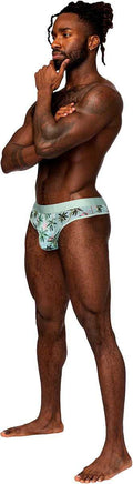 Sheer Print - Sheer Thong - Small/medium - Flamingo Luxe Ember Essentials
