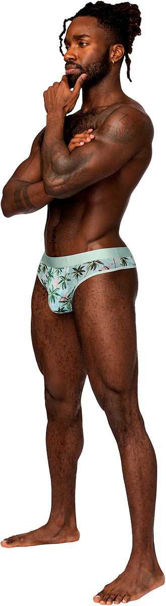 Sheer Print - Sheer Thong - Small/medium - Flamingo Luxe Ember Essentials