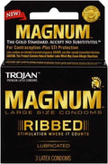 Trojan Magnum Ribbed - 3 Pack Luxe Ember Essentials