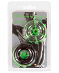 Thick Power Stretch Donuts - 2 Pack - Black and Clear Luxe Ember Essentials