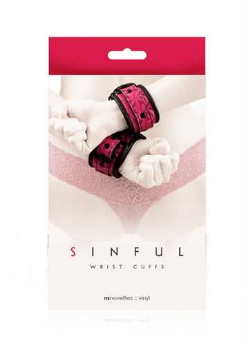 Sinful Wrist Cuffs - Pink Luxe Ember Essentials