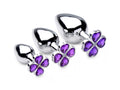 Violet Flower Gem Anal Plug Set Luxe Ember Essentials