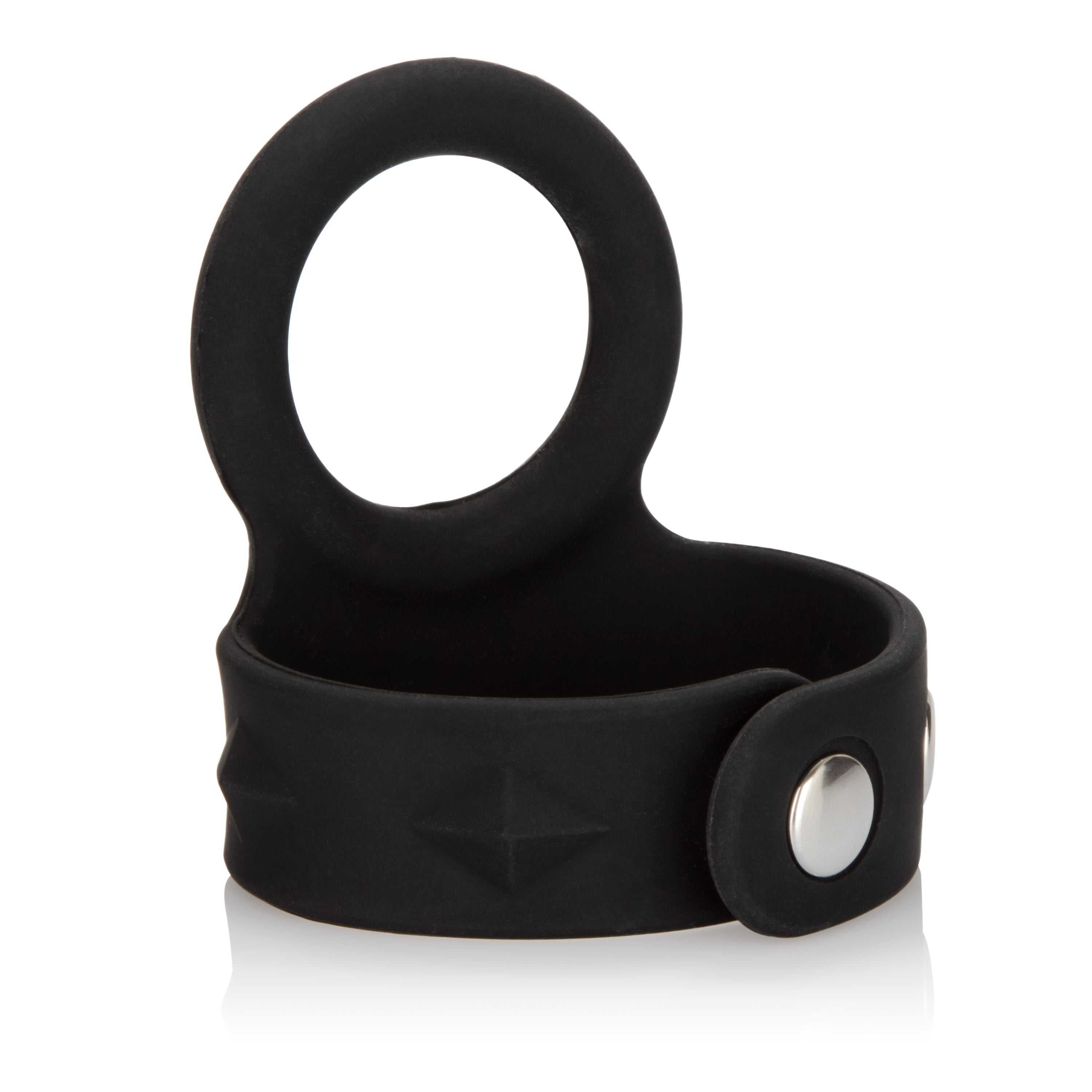 Silicone Tri-Snap Scrotum Support Ring - Medium Luxe Ember Essentials
