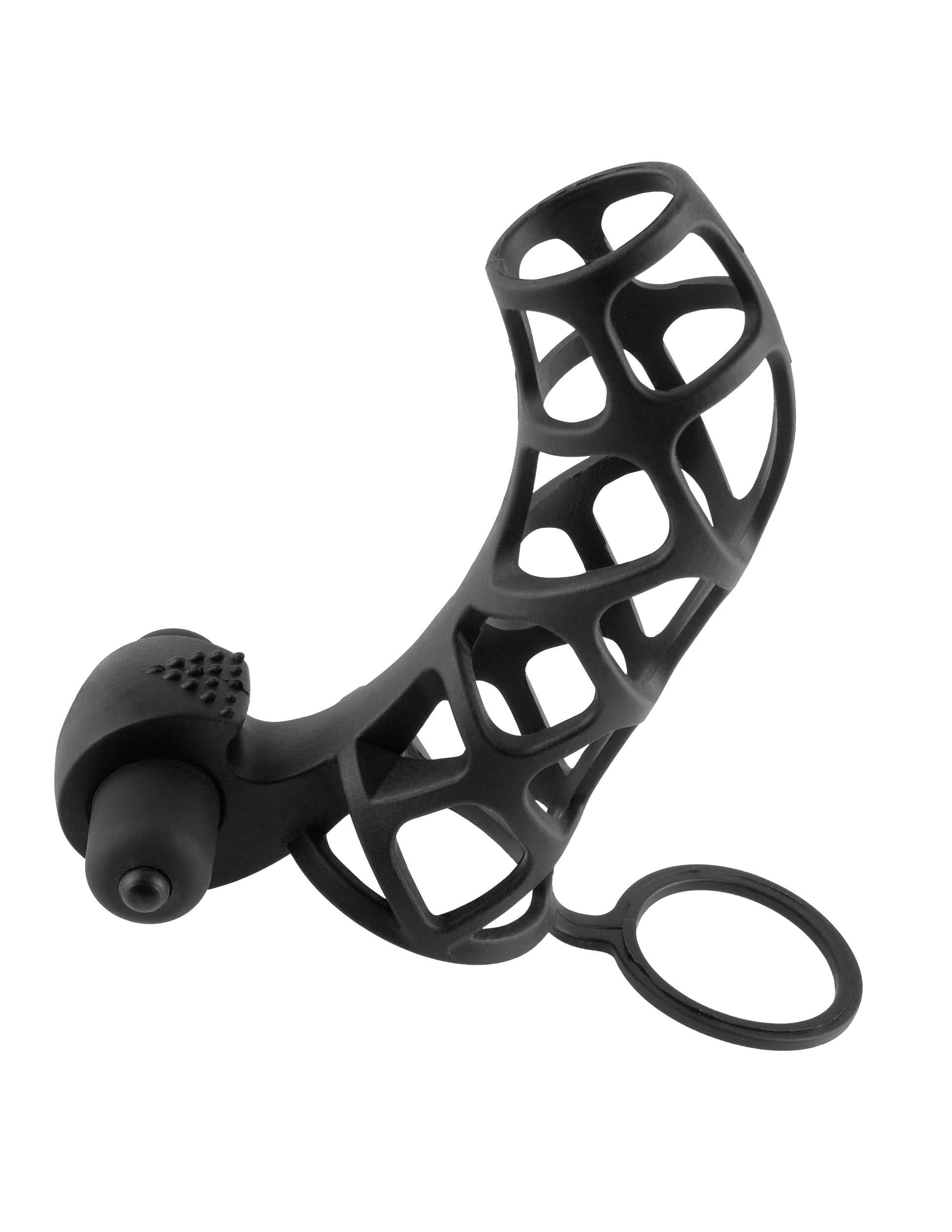 Fantasy X-Tensions Extreme Silicone Power Cage - Black Luxe Ember Essentials