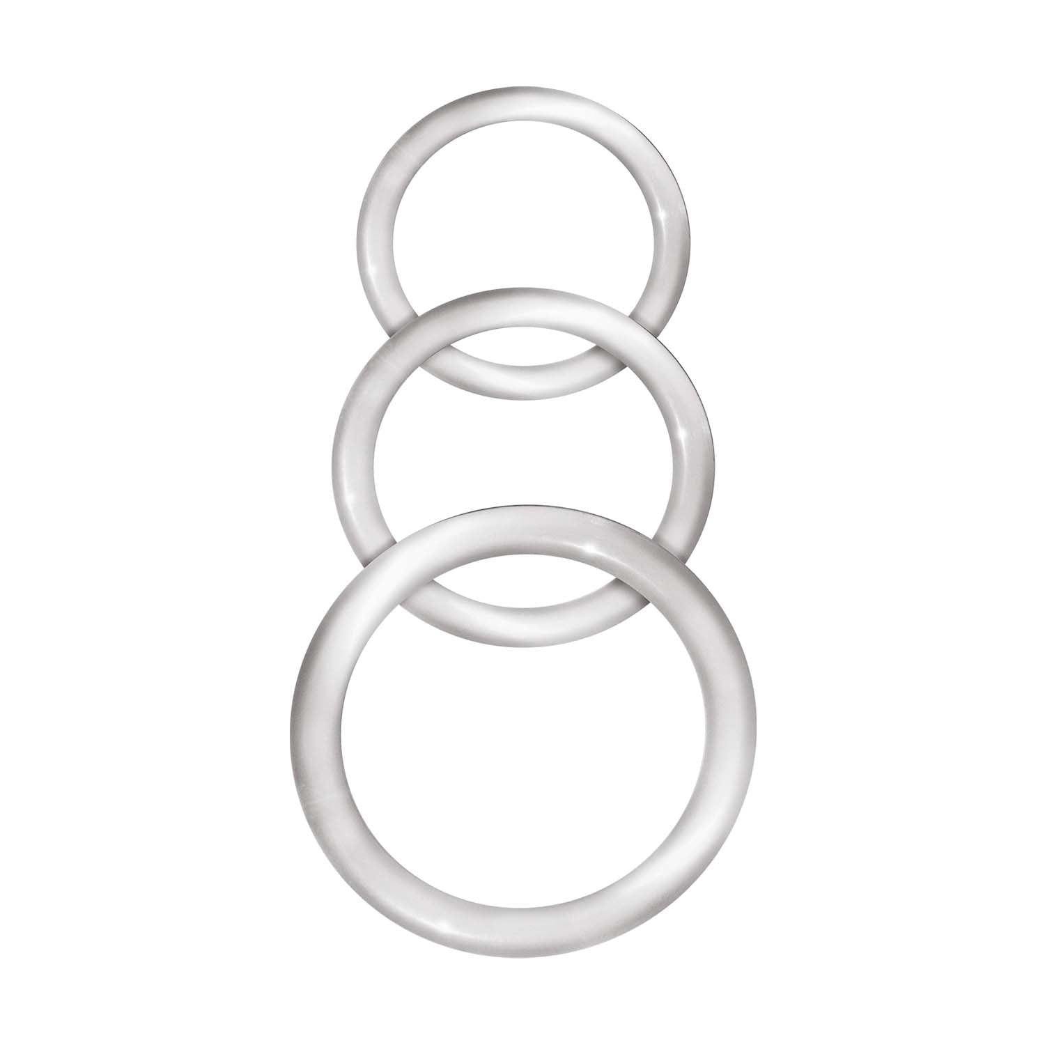 Enhancer Silicone Cockrings - Clear Luxe Ember Essentials