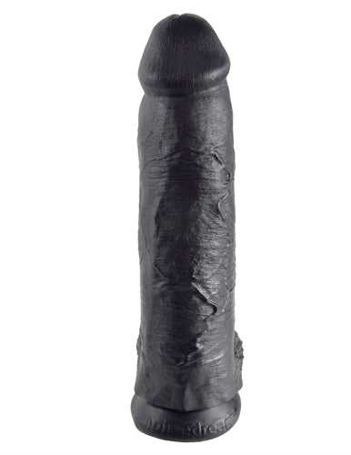 King Cock 12 Inch Cock With Balls - Black Luxe Ember Essentials