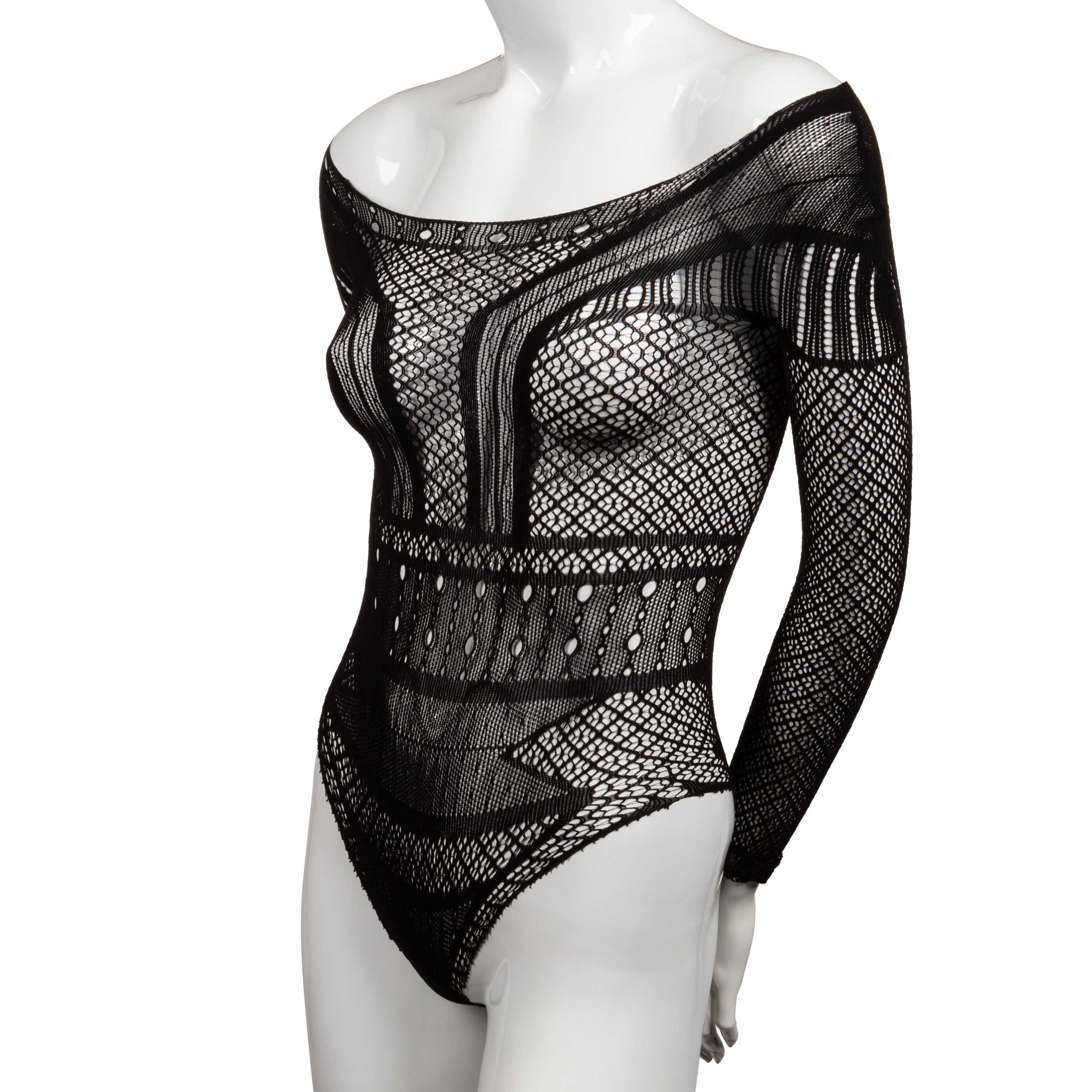 Scandal Plus Size Off the Shoulder Body Suit - Plus Size - Black Luxe Ember Essentials