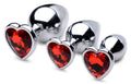 Red Heart Gem Anal Plug Set Luxe Ember Essentials