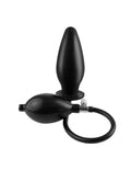 Anal Fantasy Collection Inflatable Silicone Plug - Black Luxe Ember Essentials