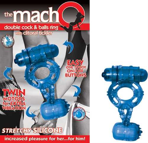 The Macho Double Blue - Cock and Balls Luxe Ember Essentials