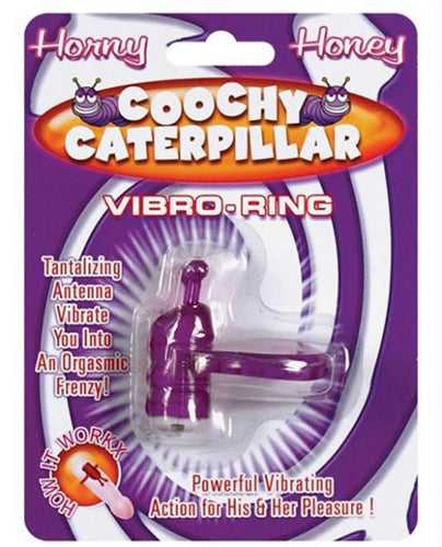 Horny Honey Vibro Ring Coochy Caterpillar Purple Luxe Ember Essentials