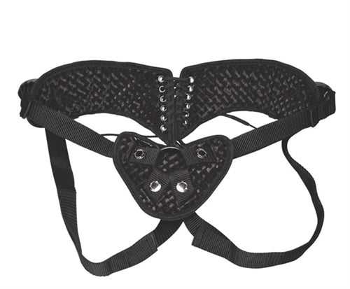 Diamond Velvet Strap-on Corset - Black Luxe Ember Essentials