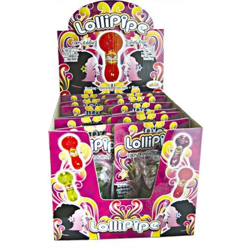 Lollipipes Edible Candy Pipe Assorted Flavors Display 12 Pieces Luxe Ember Essentials