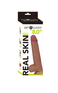 Real Skin 8" Dual Layer Dildo - Light Brown