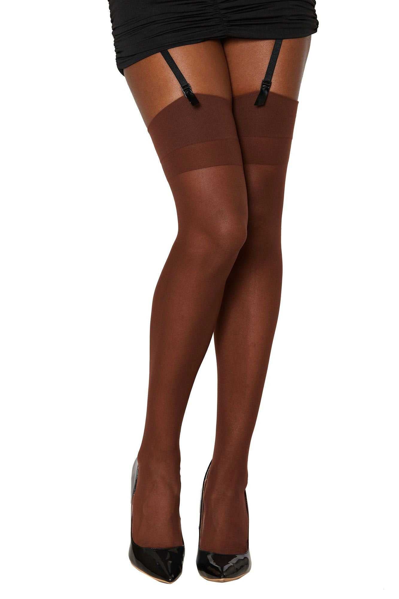Seam Back Thigh High - One Size - Espresso Luxe Ember Essentials