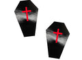 "Dom Squad Wet Vinyl Black Coffin Nipple Cover Pasties NN-RCR-COF"