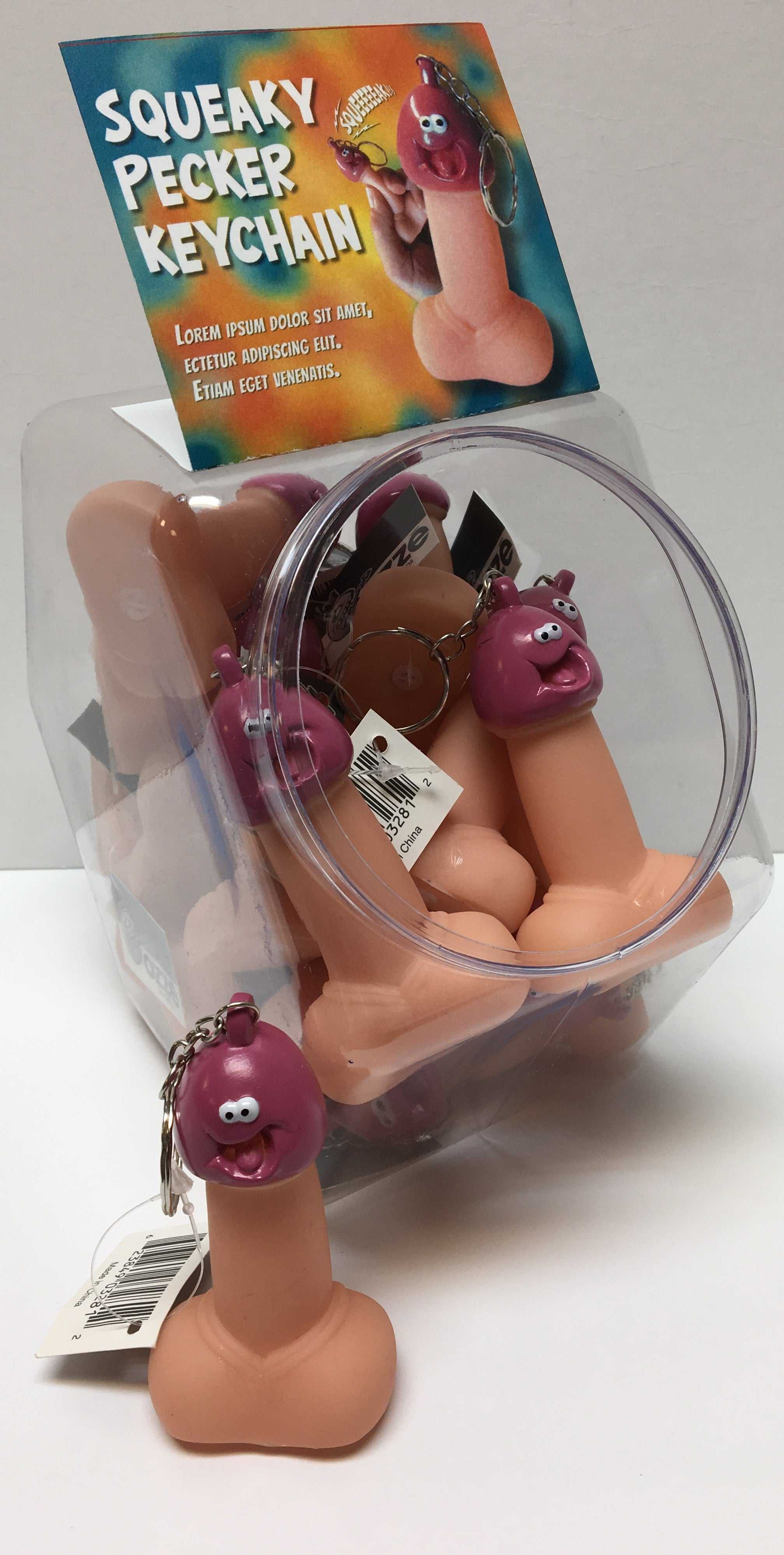 Squeaky Pecker Keychain - 24 Count Bowl Luxe Ember Essentials
